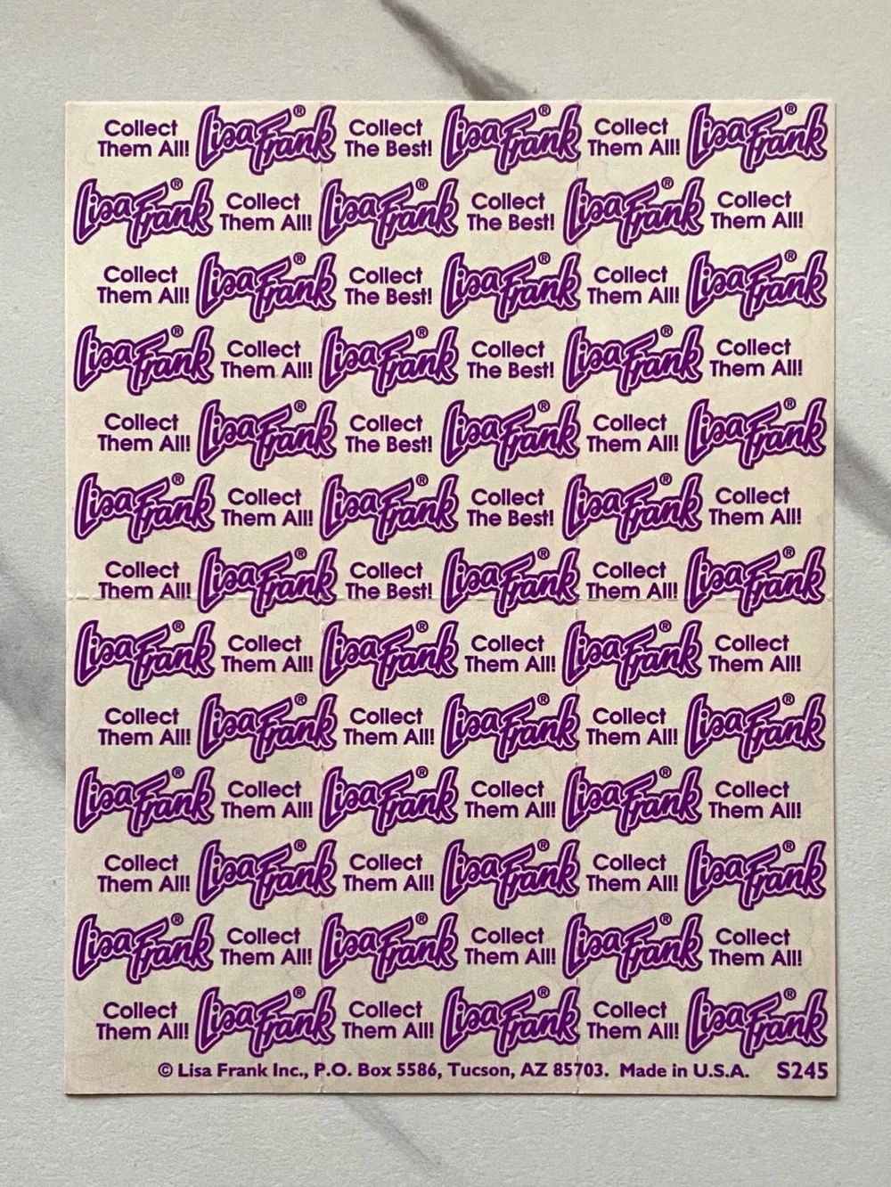 VTG Lisa Frank Mardi Gras jester complete sticker sheet